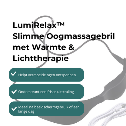 LumiRelax™ Slimme Oogmassagebril met Warmte & Lichttherapie